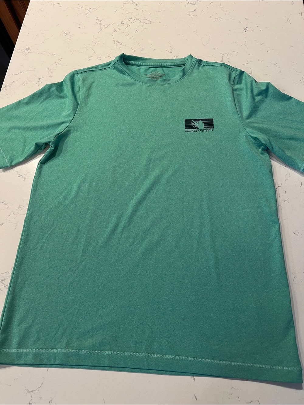 Vineyard Vines Short-Sleeve Performance Tee - Aqua Green